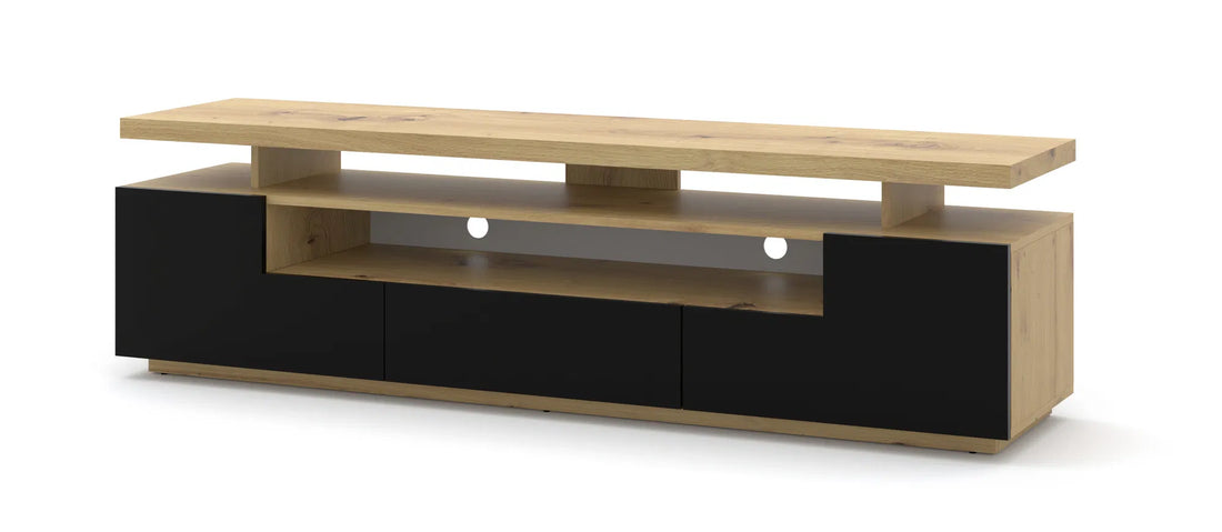 EVA 180 TV Stand, 70.87 in, Artisan Oak & Black Matt
