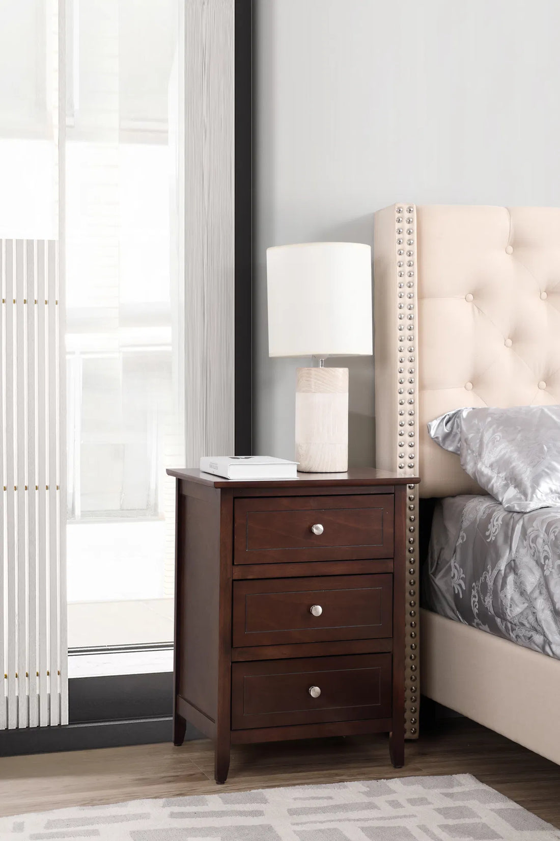 Elegant Cappuccino Nightstand for Versatile Styling