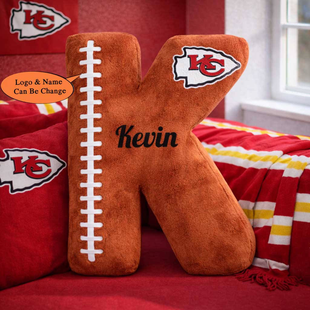 Football Pillow Custom Name and Logo All Teams 2 Irregular-Shaped Pillow Custom