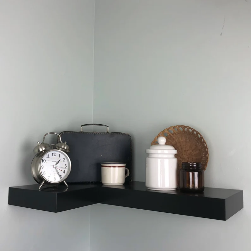 Durable Lacquered Corner Shelf, Custom-Sized