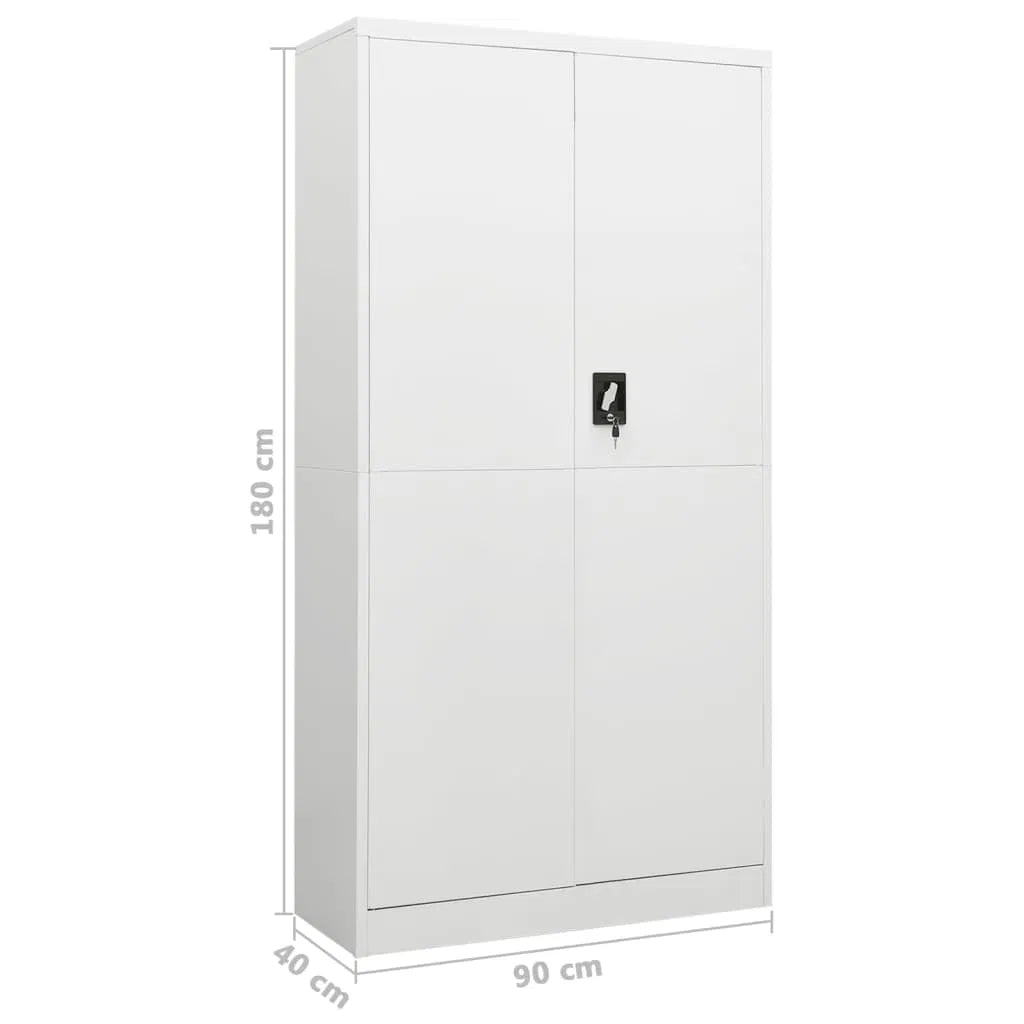 White Steel Locker Cabinet ‚Äì 35.4" x 15.7" x 70.9"