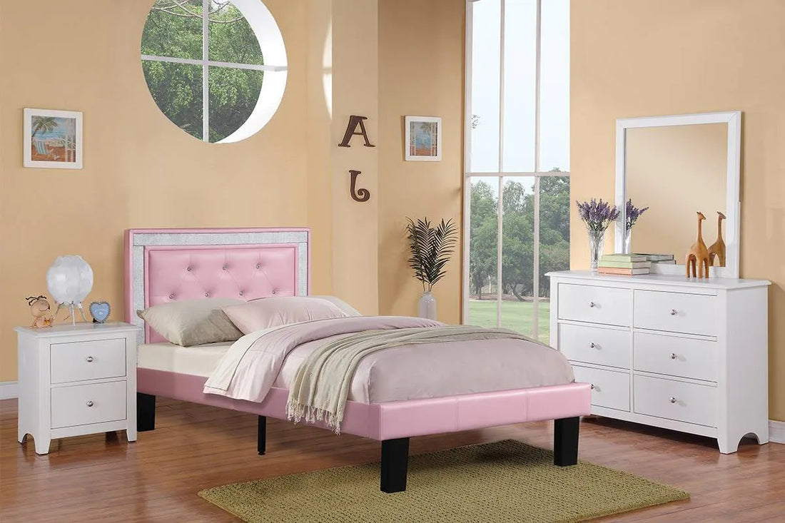 White Wooden Nightstand with 2 Drawers ‚Äì Bedside Table for Bedroom