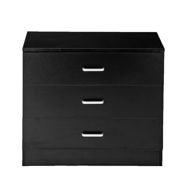 Wooden Simple 3-Drawer Dresser, Black